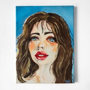 Cuadro retrato mujer en realismo "Kelly"