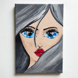 Cuadro mujer tipo cómic "Kelly"