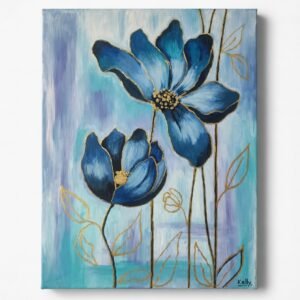 Cuadro Flor azul "Kelly"